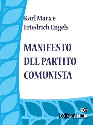 cover image of Manifesto del Partito Comunista